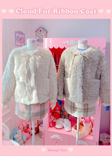 Cloud Fur Ribbon Coat (2color)