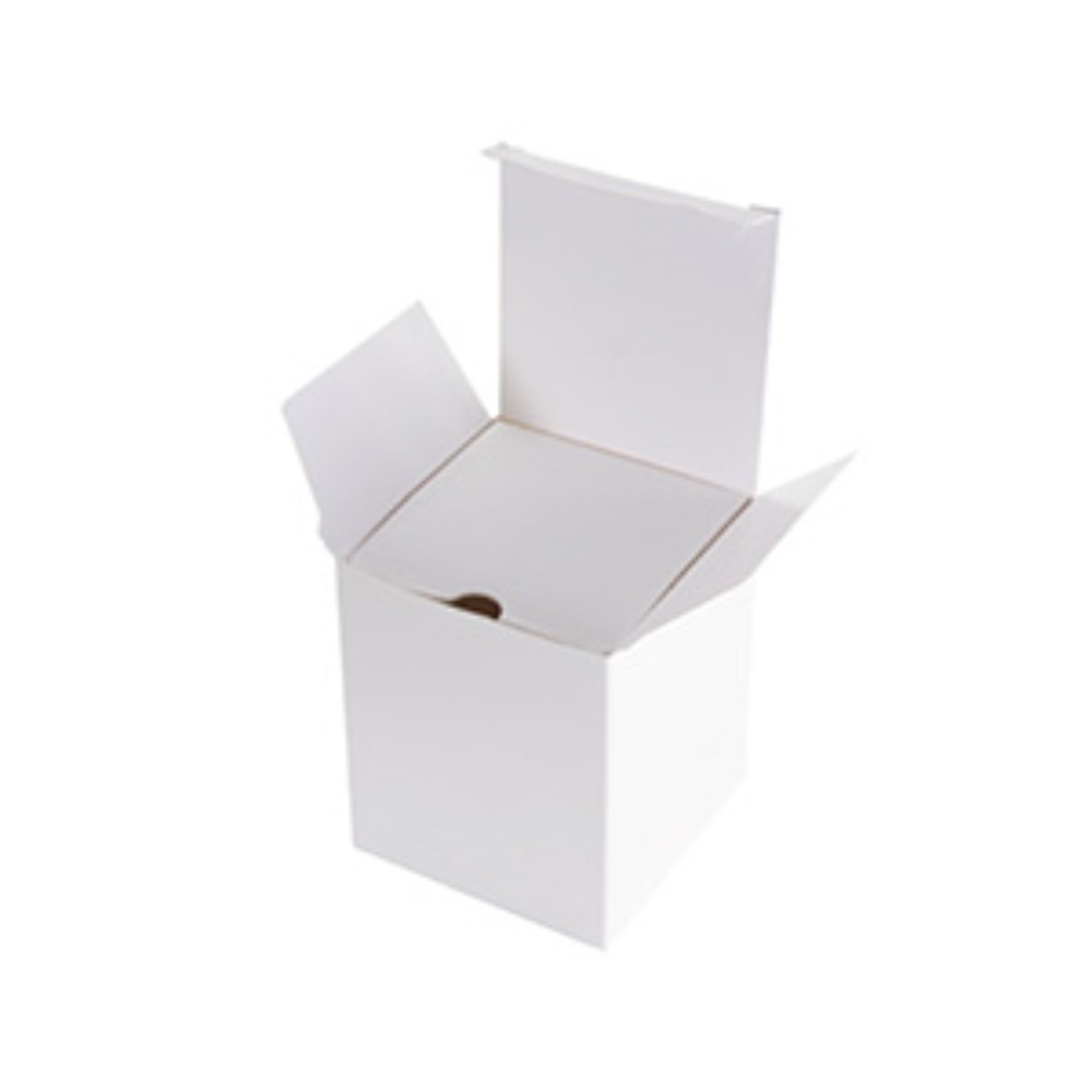 5oz 캔들 포장 박스 - 화이트 속골지포함 (비누 석고 선물 상자)