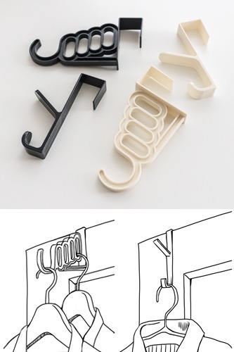 KOKUBO 간편 설치!! 옷걸이 도어 후크 (2way / 5구형)