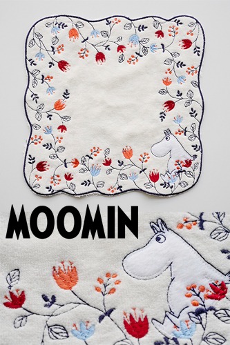 MOOMIN 자수 꽃액자 &#039;혼자의 시간&#039; 미니 타올