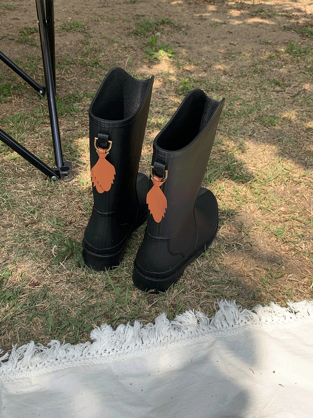[일부 바로배송] leaf long rain boots (3color)