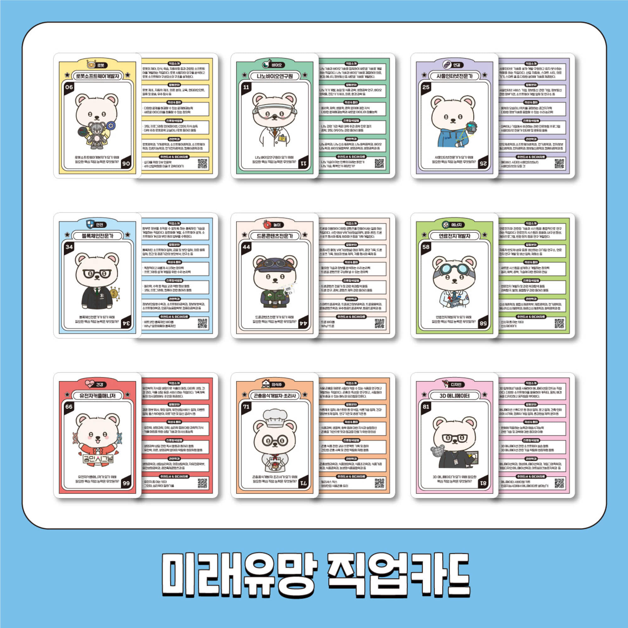 직업가치관&미래유망직업카드 세트