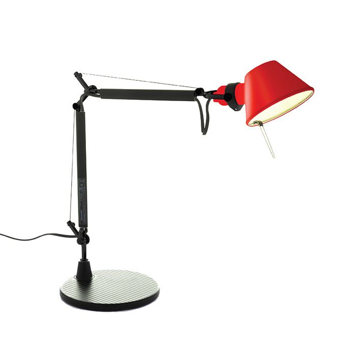 Artemide Tolomeo Micro Bicolor Black Red 아르떼미데 톨로메오 마이크로 바이컬러 블랙 레드