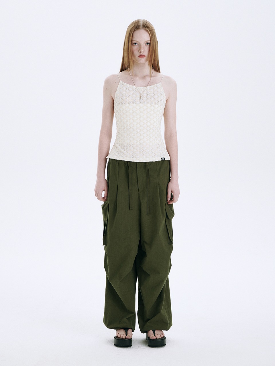 [Margesherwood ] / ☆ COTTON OUTPOCKET STRING PANTS / khaki COTTON OUTPOCKET STRING PANTS_khaki - MARGESHERWOOD
