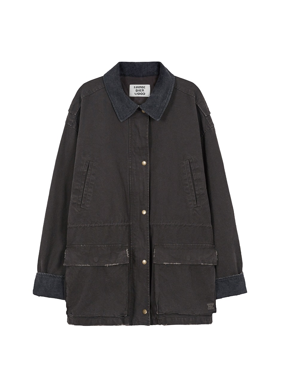 VINTAGE WASHED WORK JACKET_brown - MARGESHERWOOD