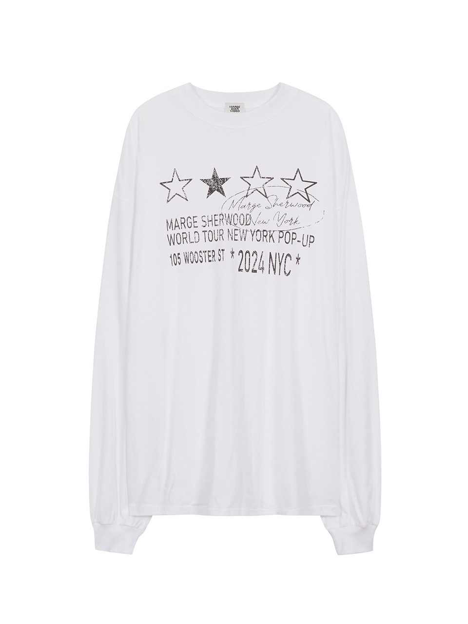 [Margesherwood ] / ☆ NEW YORK CRYSTAL-CUT LONG SLEEVE/white Designer fashion, Seoul-fully created | W Concept