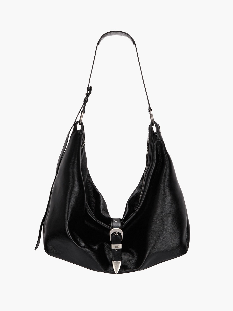 [Margesherwood ] / ☆ CITY HOBO NS / black plain MARGESHERWOOD Belted Hobo Medium_Black Glossy Plain – LAW DIVINE