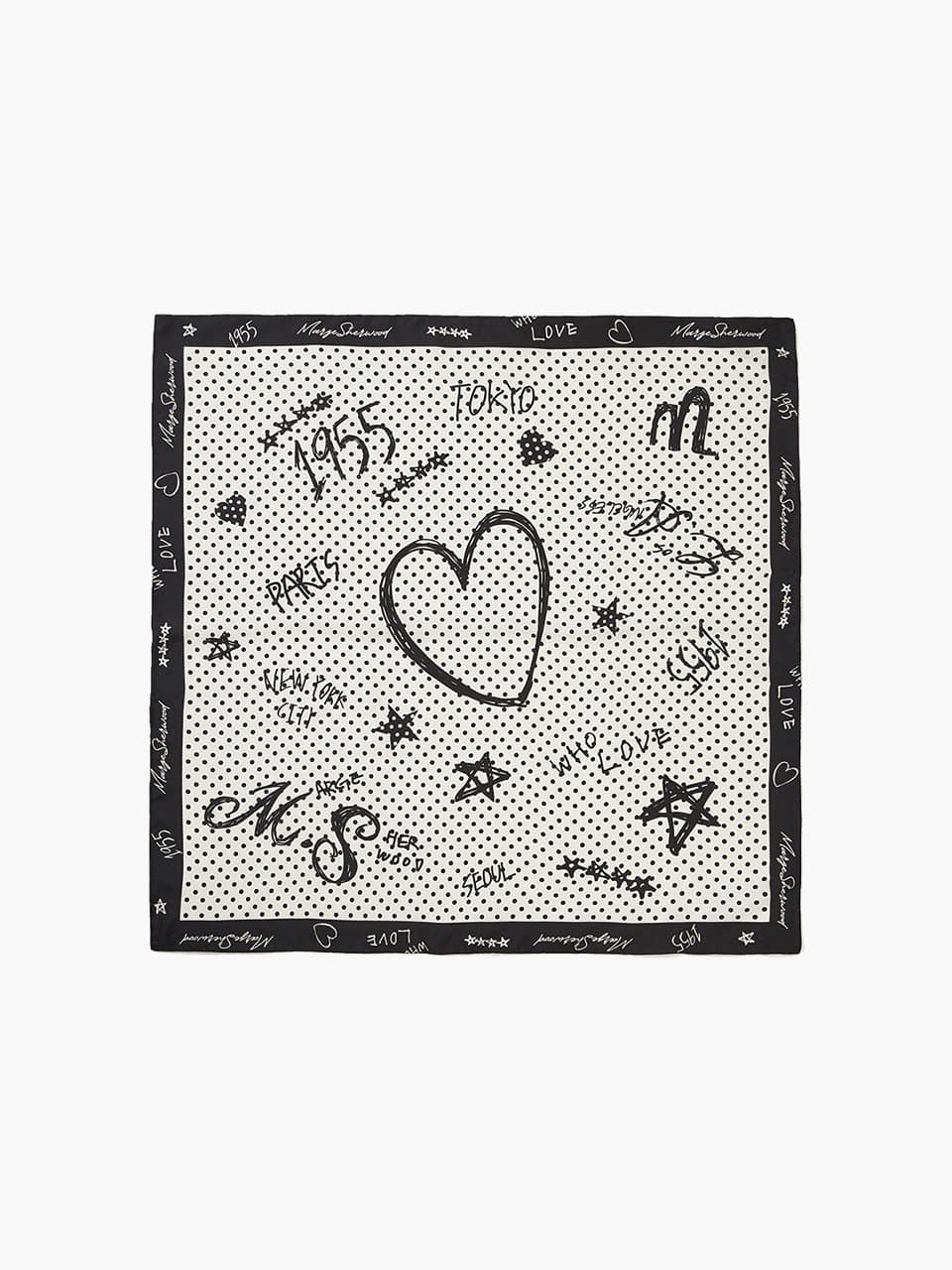 MARGESHERWOOD ■ FRILL SQUARE SCARF SCARF - MARGESHERWOOD
