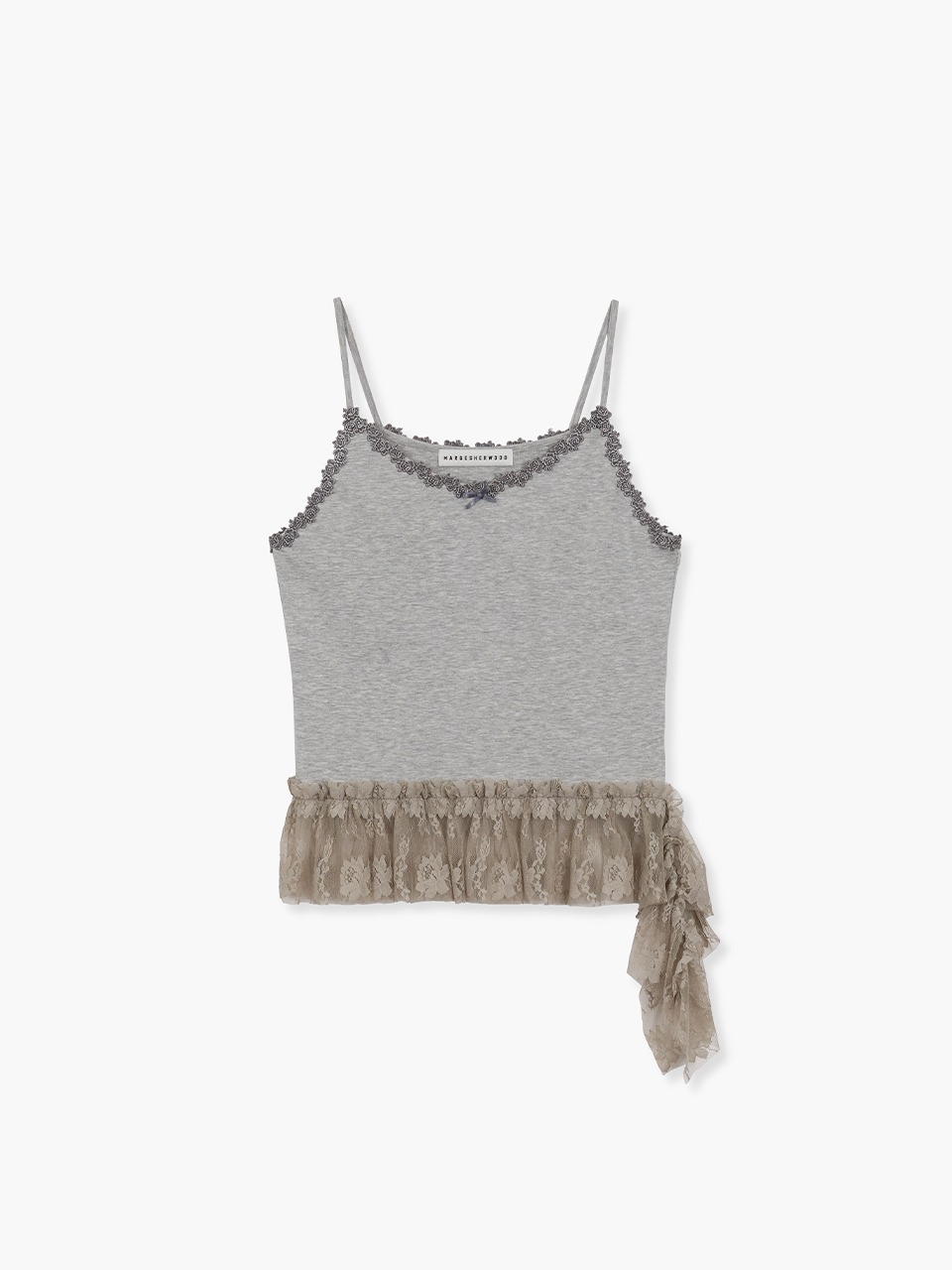 [Margesherwood ] / ☆ LACE-UP BUSTIER T-SHIRT / beige LACE-UP BUSTIER T-SHIRT_beige - MARGESHERWOOD