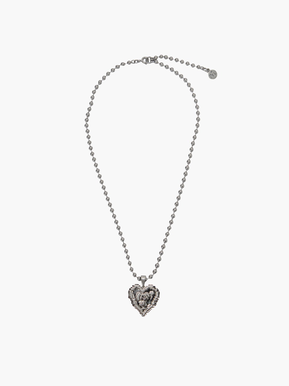 [Margesherwood] / ☆ PIXEL HEART NECKLACE / silver PIXEL HEART NECKLACE_silver - MARGESHERWOOD