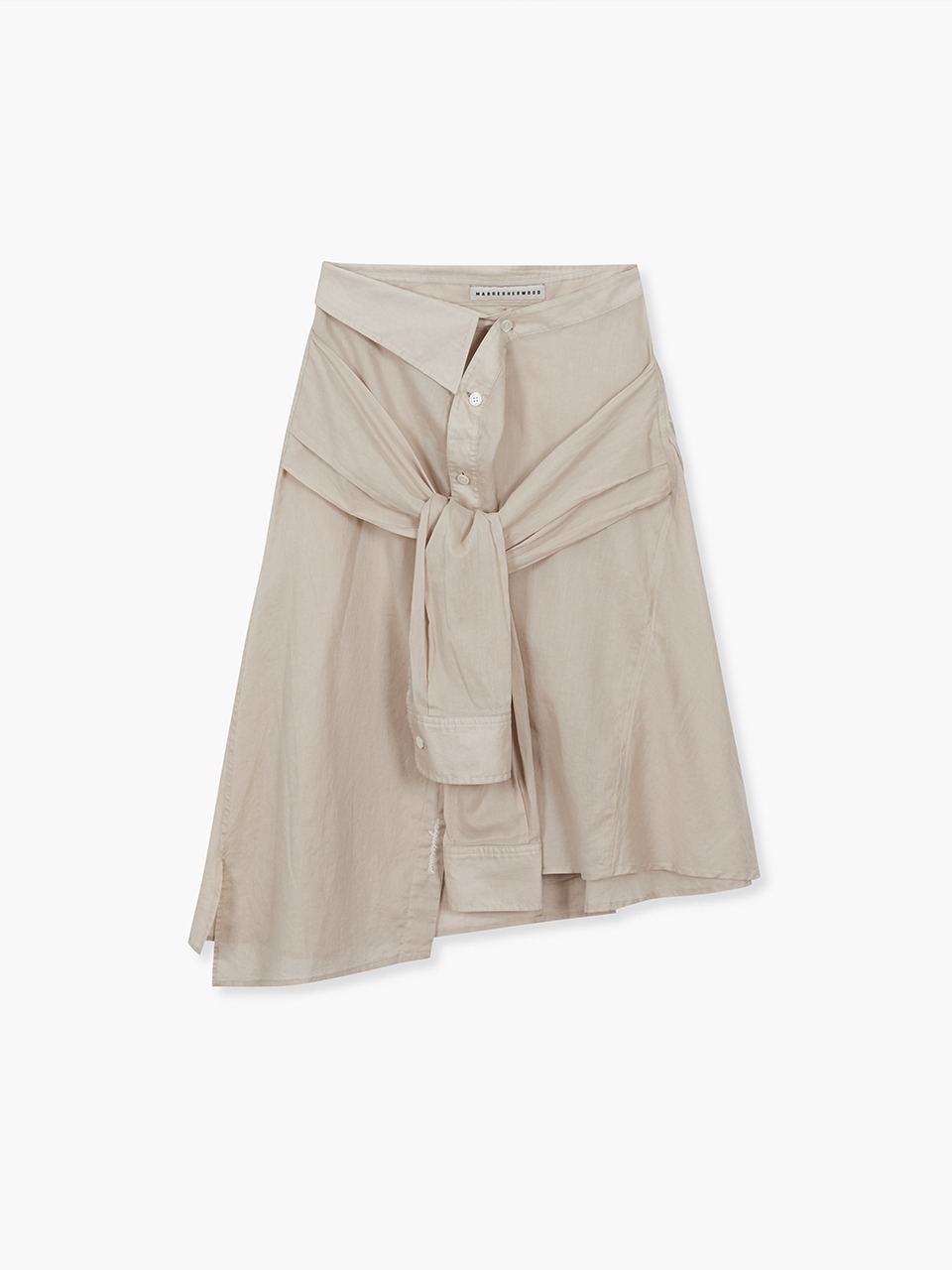 [Margesherwood] / ☆ WRINKLE LAYERED SKIRT PANTS / brown BOTTOM - MARGESHERWOOD