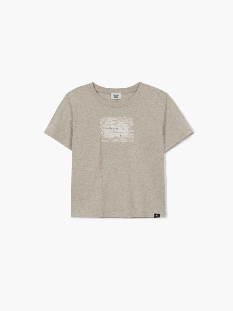 [Margesherwood ] / ☆ LACE-UP BUSTIER T-SHIRT / beige LACE-UP BUSTIER T-SHIRT_beige - MARGESHERWOOD