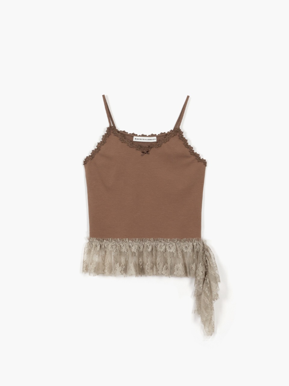 [Margesherwood ] / ☆ LACE-UP BUSTIER T-SHIRT / beige TOP - MARGESHERWOOD