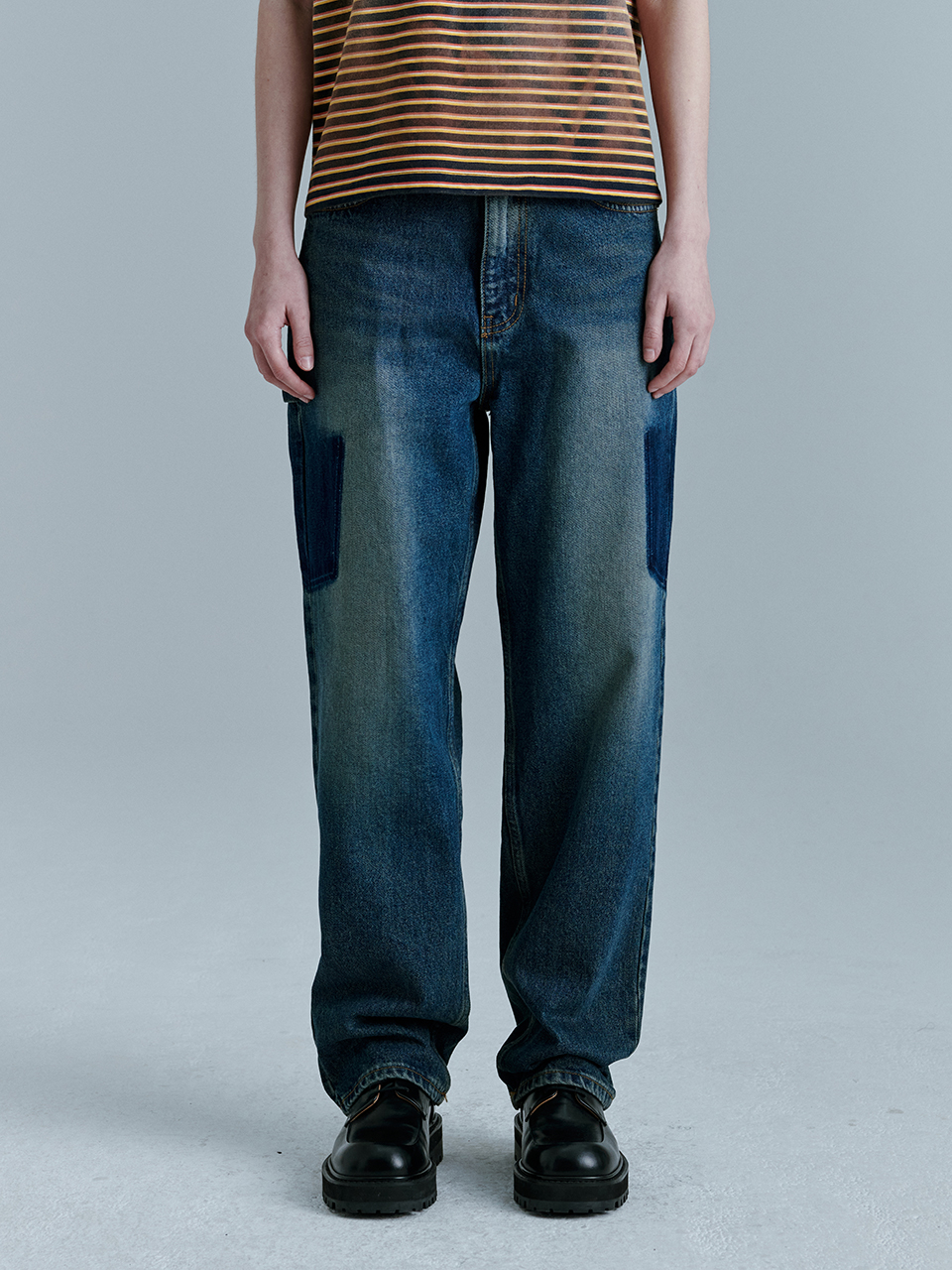 [Margesherwood ] / ☆ POCKET WASHED DENIM / blue POCKET WASHED DENIM_blue - MARGESHERWOOD
