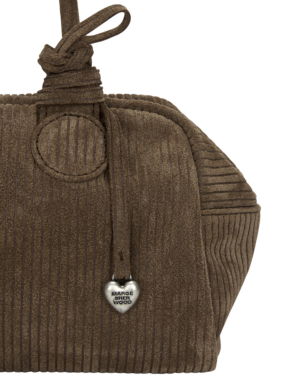 トートバッグ [Margesherwood] / SOFT BOWLING BAG / cocoa corduroy suede SOFT BOWLING BAG_cocoa corduroy suede - MARGESHERWOOD
