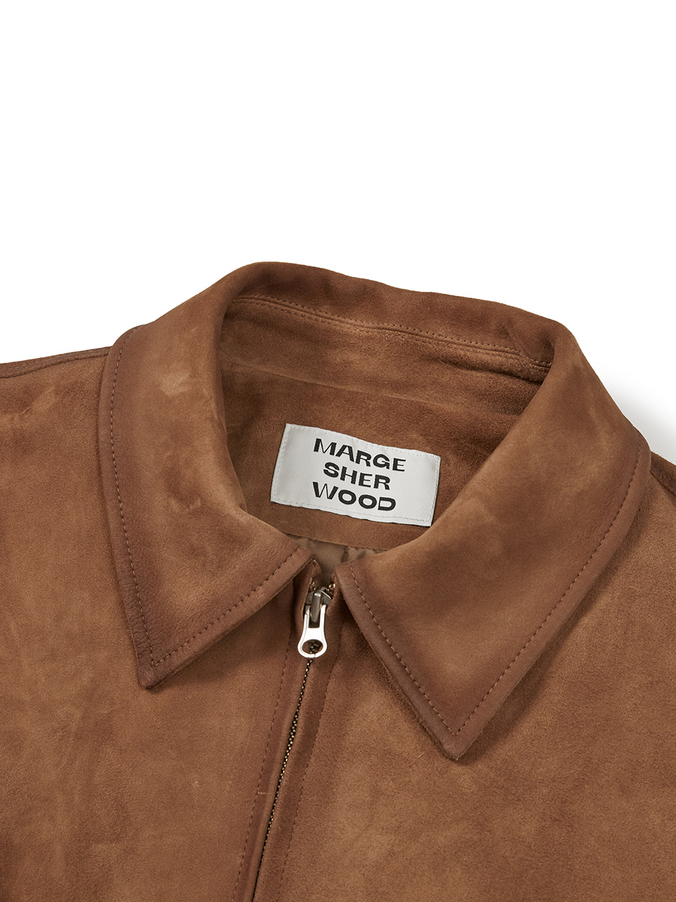 SUEDE BRUSHED BLOUSON JACKET_camel - MARGESHERWOOD