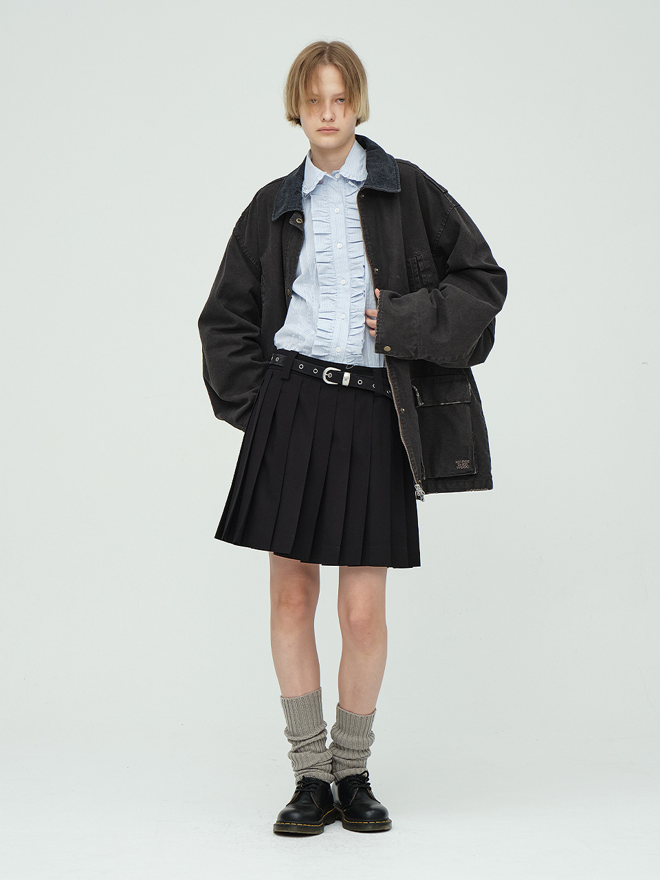 VINTAGE WASHED WORK JACKET_brown - MARGESHERWOOD