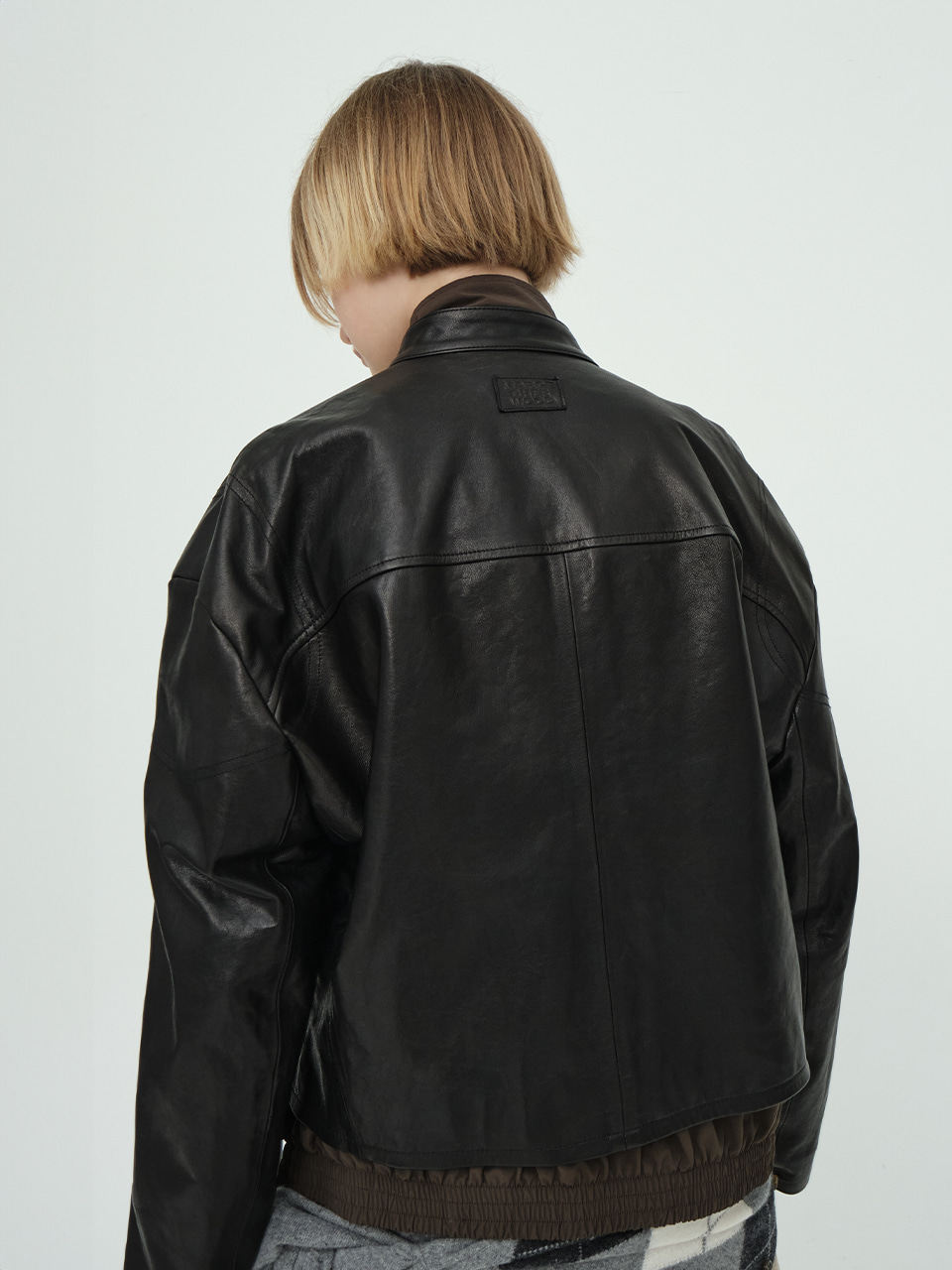 [MARGESHERWOOD] / ☆ LEATHER BIKER JACKET / black LEATHER BIKER JACKET_black - MARGESHERWOOD