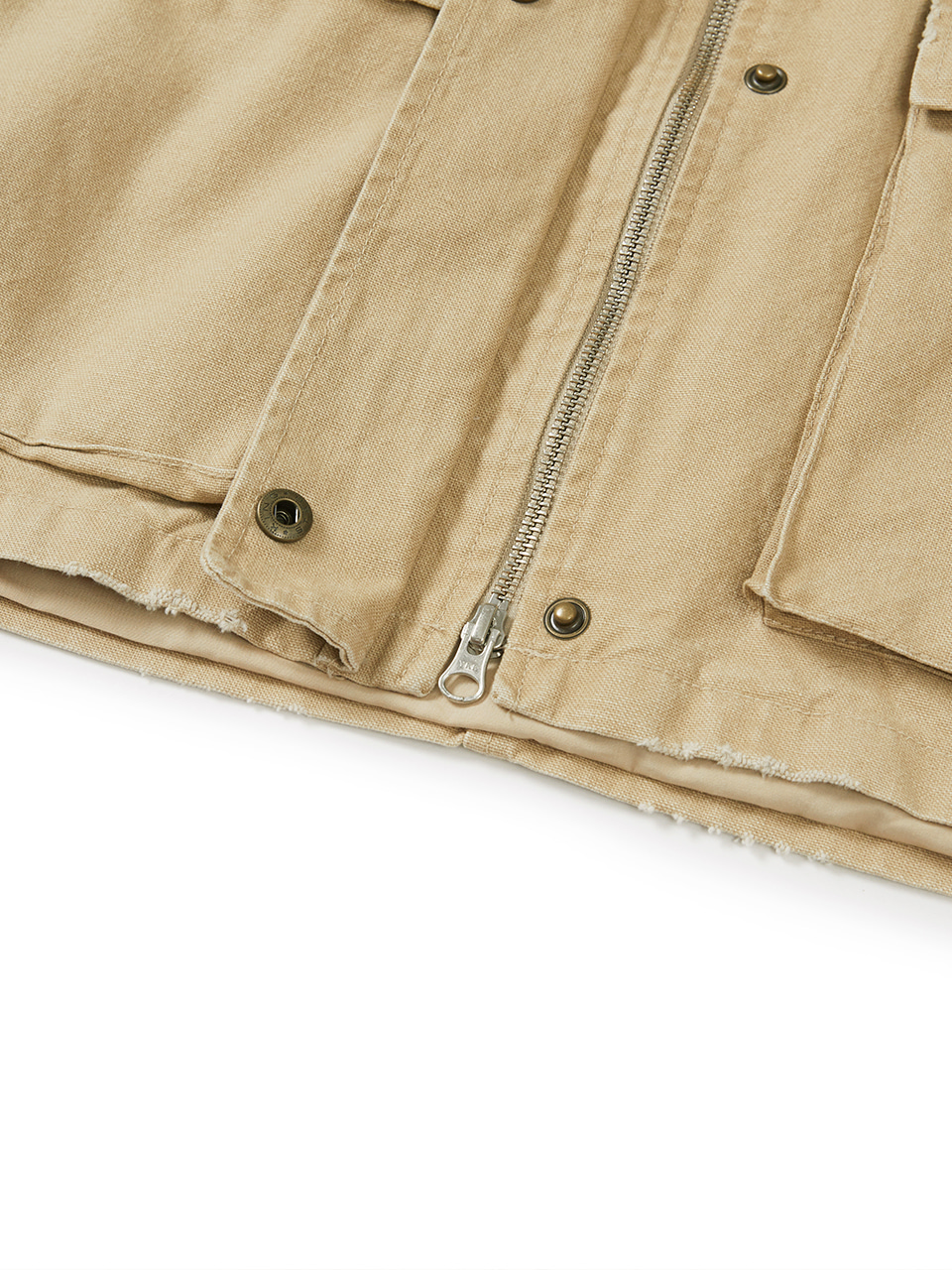 VINTAGE WASHED WORK JACKET_beige - MARGESHERWOOD