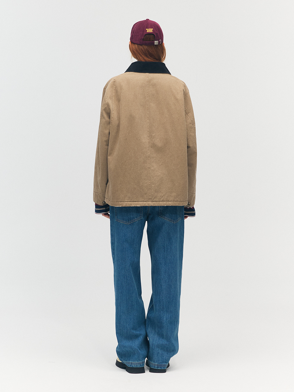 【MARGE SHERWOOD】 VINTAGE WASHED SHORT WORK JACKET VINTAGE WASHED SHORT WORK JACKET_beige - MARGESHERWOOD