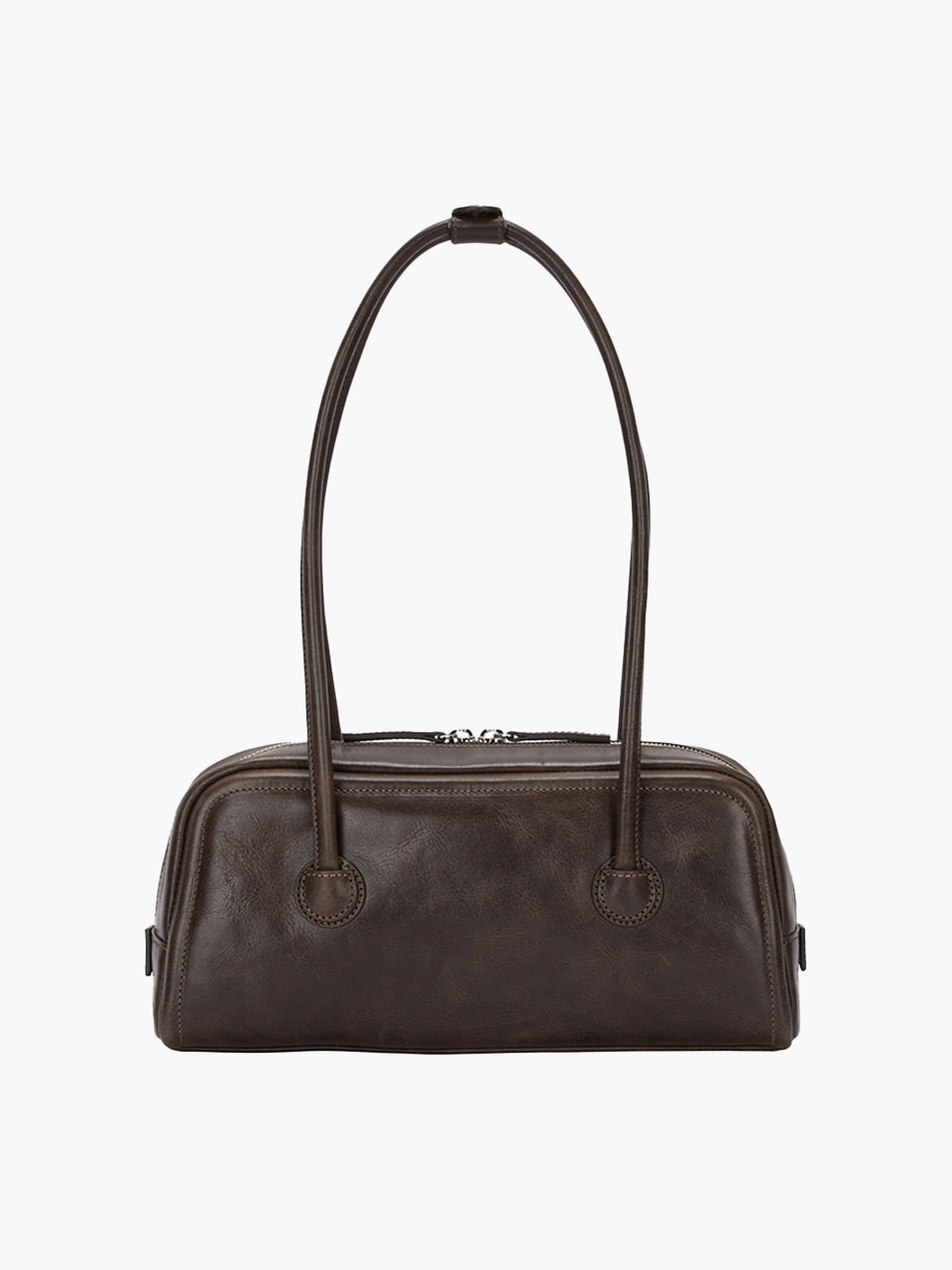 SOFT BAGUETTE BAG_washed brown pull-up - MARGESHERWOOD