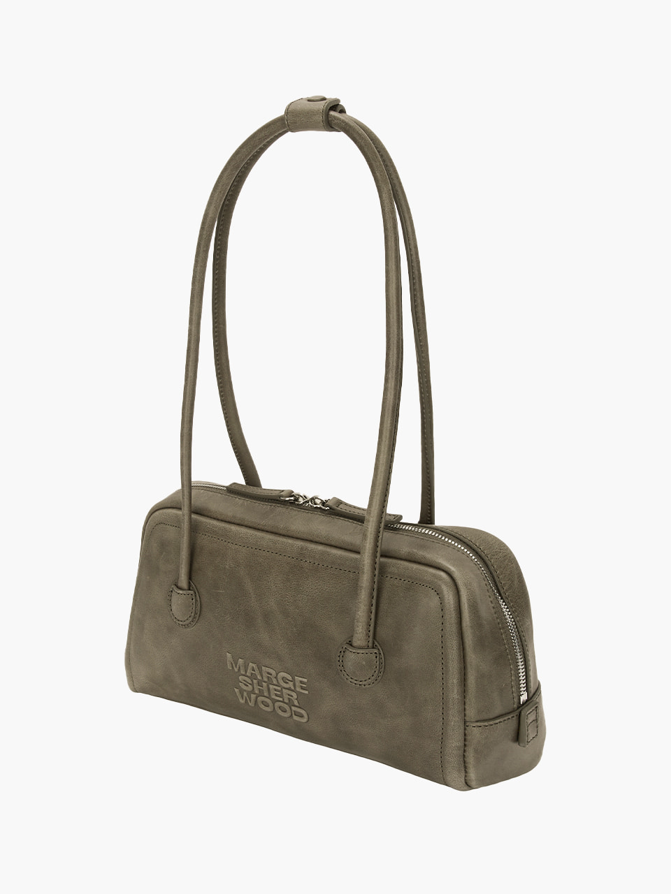 ショルダーバッグ・ポシェット [Margesherwood] / SOFT BAGUETTE BAG / washed brown pull-up 826765745dfdae95ea6ec7d77b8773