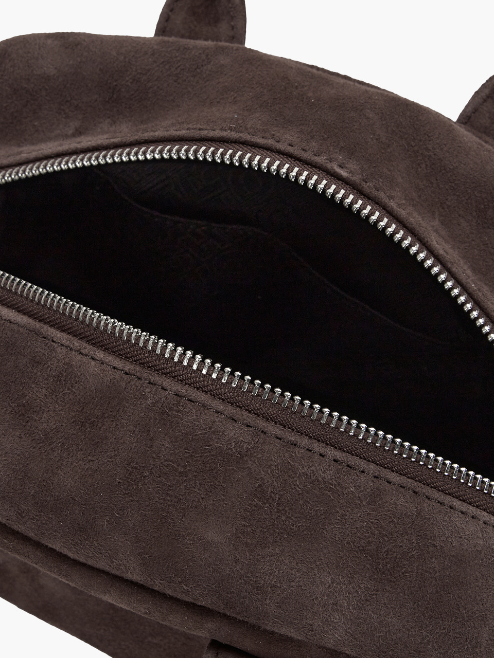 SOFT BOWLING BAG_choco brown suede - MARGESHERWOOD