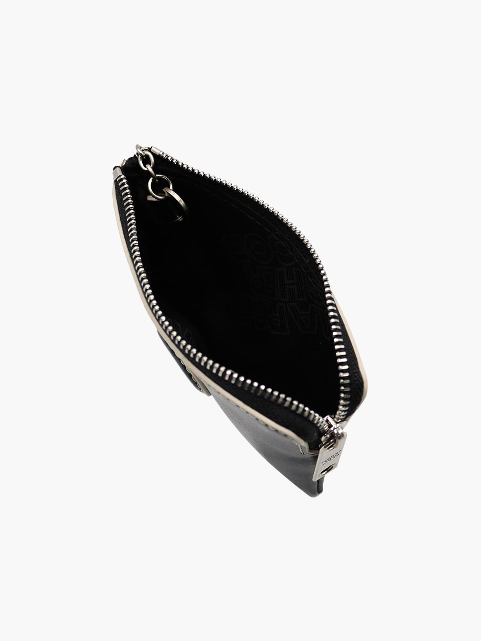 [Margesherwood ] / ☆ HEART ZIPPER WALLET / black plain HEART ZIPPER WALLET_black plain - MARGESHERWOOD
