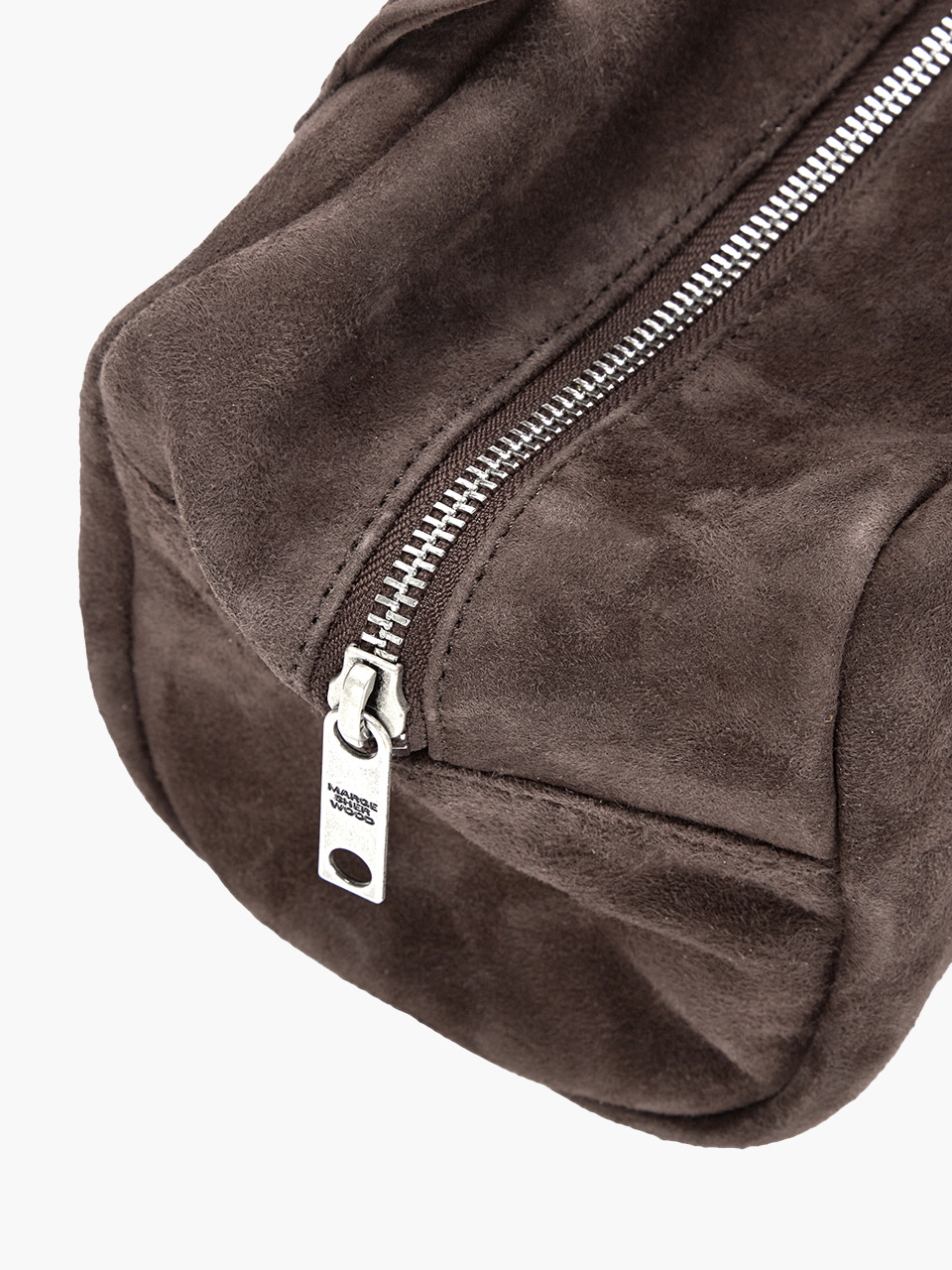 SOFT BOWLING BAG_choco brown suede - MARGESHERWOOD
