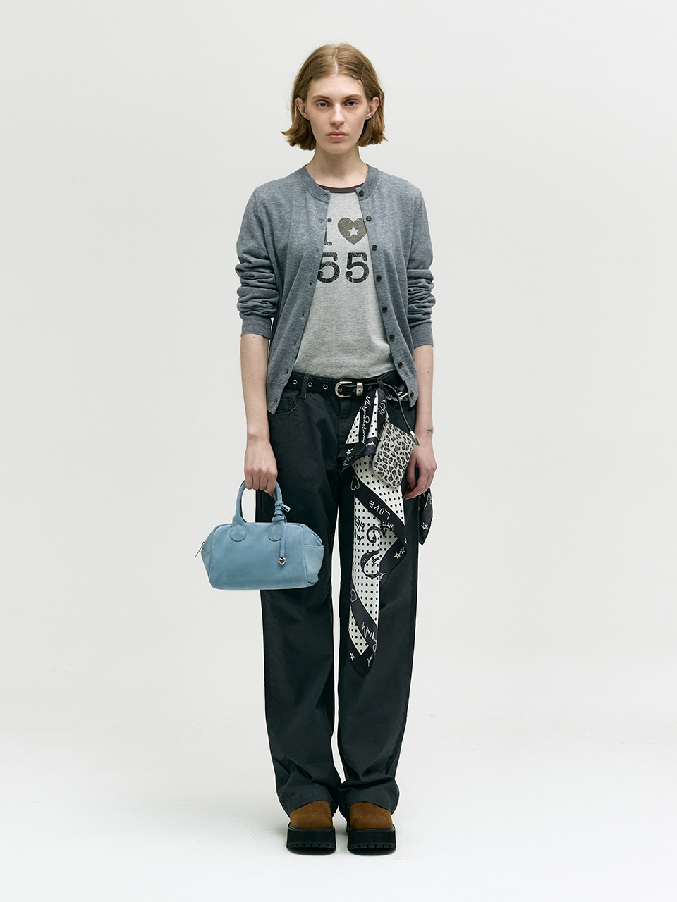 SOFT BOWLING BAG_blue suede - MARGESHERWOOD