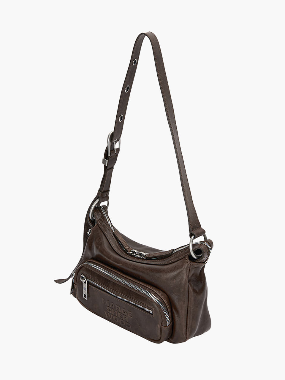 OUTPOCKET HOBO MINI_washed brown pull-up - MARGESHERWOOD