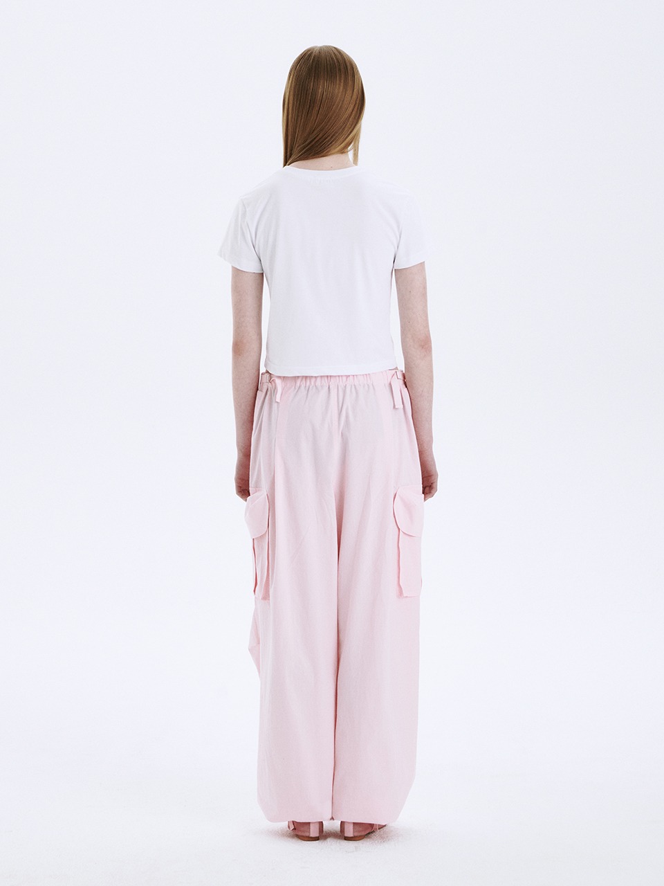 COTTON OUTPOCKET STRING PANTS_pink