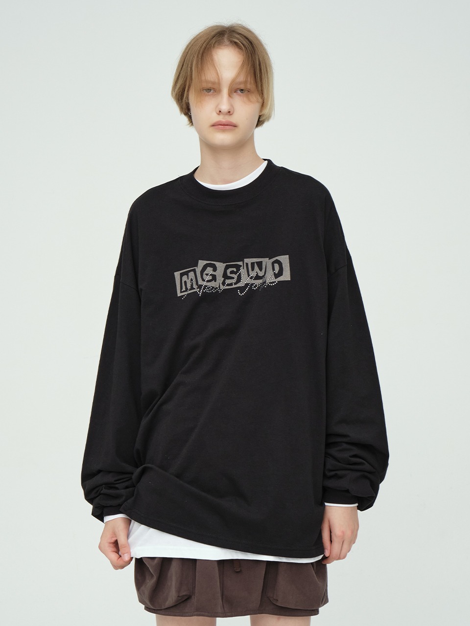 [Margesherwood ] / ☆ NEW YORK CRYSTAL-CUT LONG SLEEVE/black MARGESHERWOOD