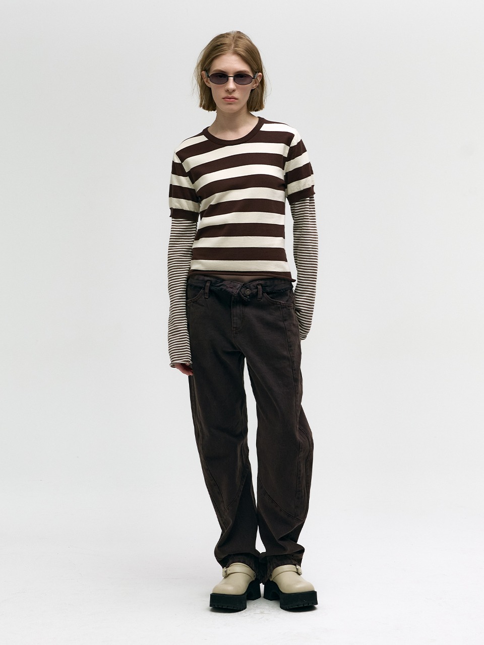 [Margesherwood ] / ☆ SPAN SLIM BOOTSCUT JEANS / black M5014B397.BACK_CROP_1200x1200.
