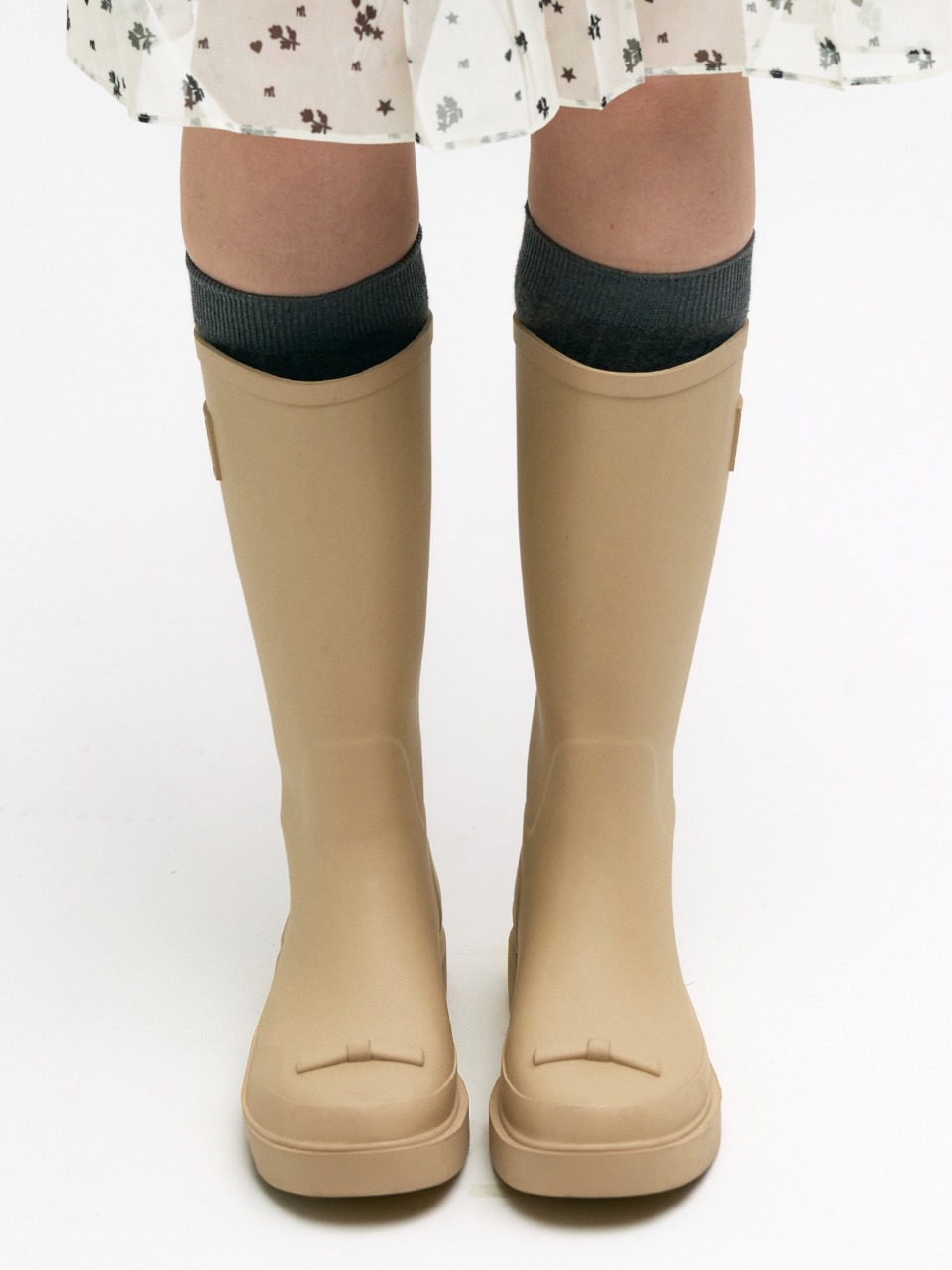 [Margesherwood] / ☆ RIBBON RUBBER BOOTS SHORT / black RIBBON RUBBER BOOTS SHORT_black - MARGESHERWOOD