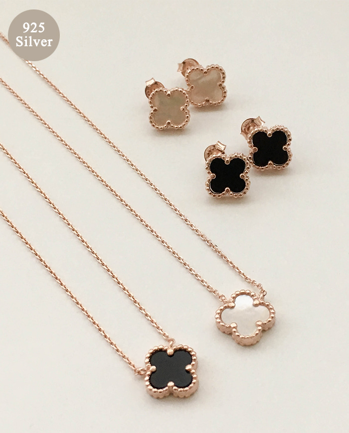 [925 Silver]Clover set A 32