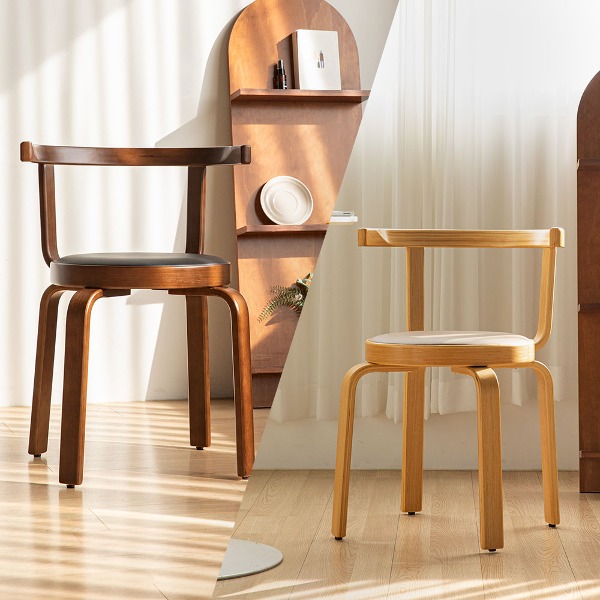 [1+1] C2573 리드체어 원목 의자 가죽 쿠션 방석 카페 매장 업소용 인테리어