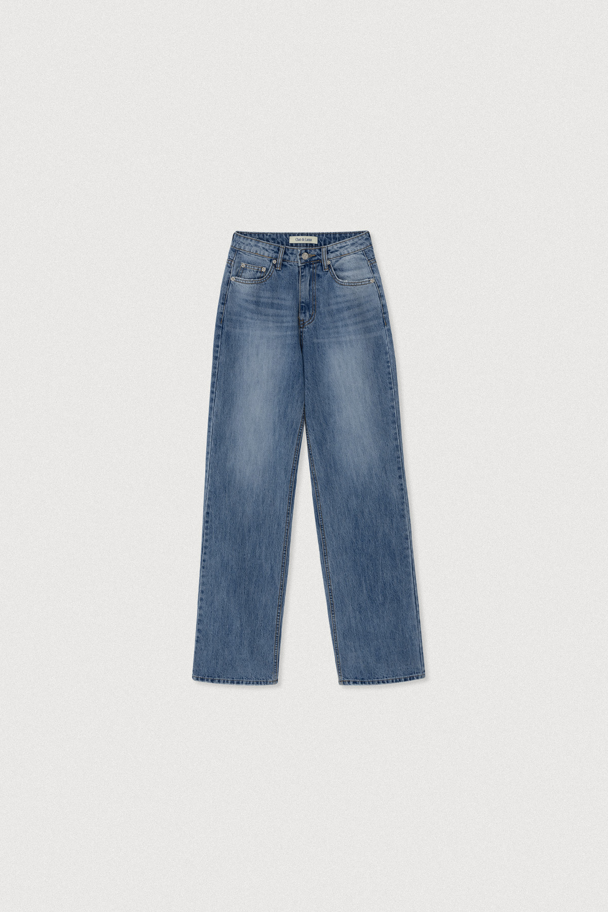 RELAXED WASHING DENIM PANTS [MID BLUE]