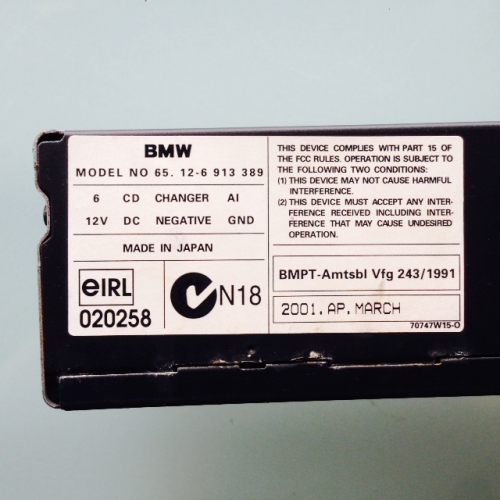 [중고] 중고  cd 체인져 / cd 매거진 체인저 / bmw e46 325i / 65.12 - 6 913 389 (d-1-5)