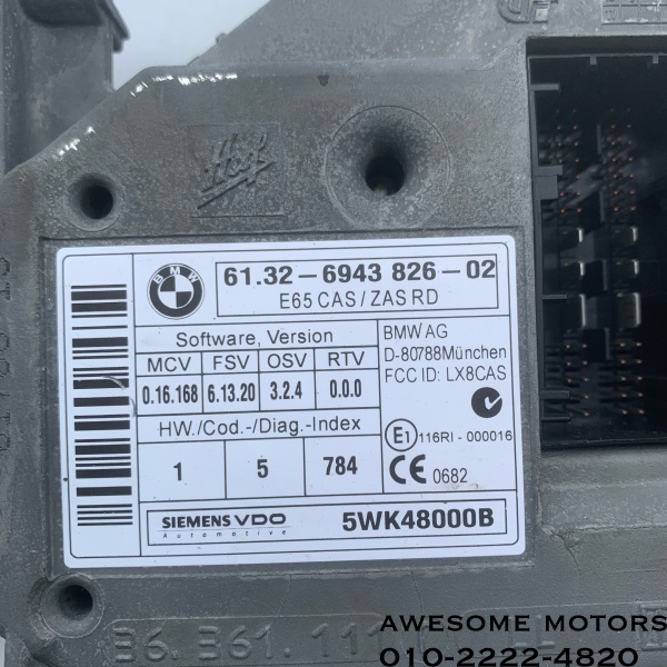 bmw 7시리즈 e65 e66 ecu 셋트 7582306 6943826