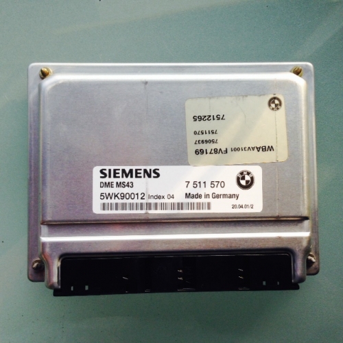 중고  ecu / bmw e46 3series 320 X5 engine / 5wk90012 / 7 511 570 / dme ms43 / 7511570 b-2-1