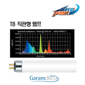  썬 웨이브 10000K T8 30W WAVE-POINT T8 직관형 램프. 해수어,수초,관상용 전용램프. 3자용