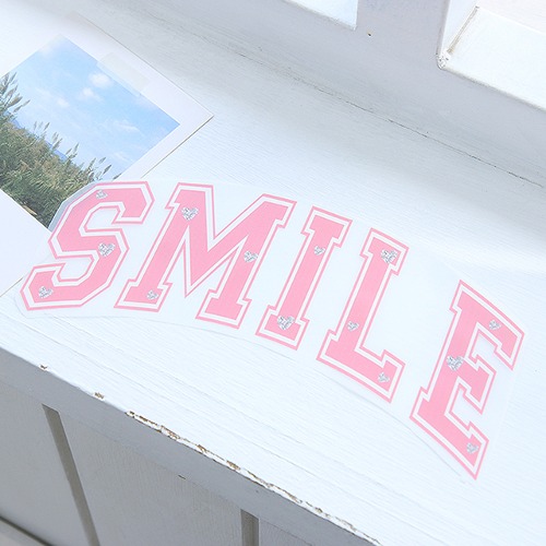 Color heat transfer paper pink smile Z1702