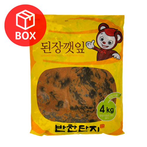 반찬단지 된장깻잎 4kg 1박스(4개)