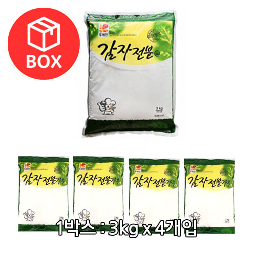 뚜레반 수입 감자전분 3kg 1박스(4개)