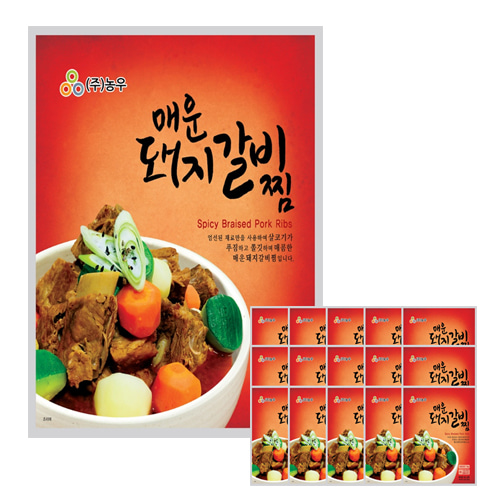 농우 매운돼지갈비찜 1kg 1박스 15개입