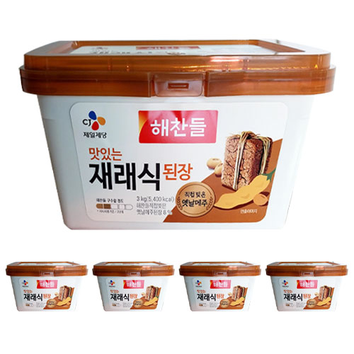 CJ 해찬들 맛있는 재래식된장 3kg 1박스(4개)