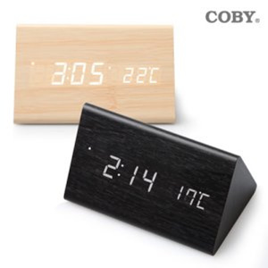 B2s (CoBy) 탁상용 알람시계 날짜 온도 무소음 LED