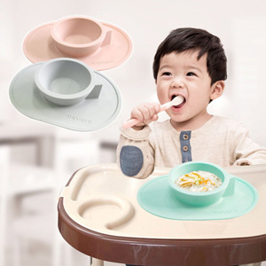 B2s 아가드 맘마비 흡착 식판 보울형 유아 아기 실리콘 식기 그릇 매트