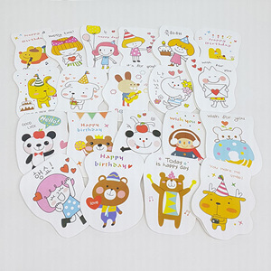 B2s 미니카드(카드3+봉투3) 예쁜카드 엽서카드 미니카드 동물카드 메시지카드 어린이집생일카드 초등학교